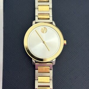 Movado Two-Tone Gold and Silver Watch